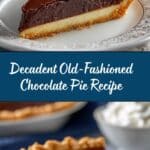 Old-Fashioned Chocolate Pie Recipe