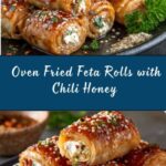 Oven Fried Feta Rolls with Chili Honey Recipe