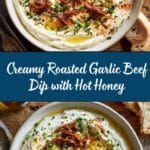 Roasted Garlic and Creamy Beef Dip with Hot Honey Recipe