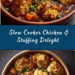 Slow Cooker Crockpot Chicken and Stuffing Recipe
