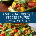 Turkey and Veggie Stuffed Zucchini Boats Recipe