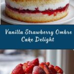 Vanilla Strawberry Ombre Cake Recipe