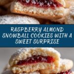 Raspberry Filled Almond Snowball Cookies Recipe