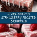 Strawberry Frosted Heart Shaped Brownies Recipe