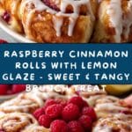 Raspberry Cinnamon Rolls with Lemon Glaze Recipe