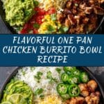 One Pan Chicken Burrito Bowl Recipe