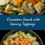 Cucumber Snack with Cheese and Savory Toppings Recipe