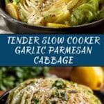 Slow Cooker Garlic Parmesan Whole Cabbage with Lemon Butter Recipe
