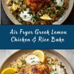 Air Fryer Greek Lemon Chicken and Rice Bake Recipe