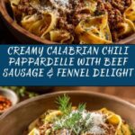 Creamy Calabrian Chili Pappardelle with Beef Sausage & Fennel Recipe