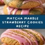 Marble Matcha Strawberry Cookies Recipe