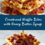 Cornbread Waffle Bites with Honey Butter Syrup Recipe