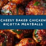 Baked Chicken Ricotta Meatballs with Spinach Recipe