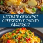 Crockpot Cheesesteak Potato Casserole Recipe