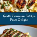 Garlic Parmesan Chicken with Creamy Rigatoni Pasta Recipe