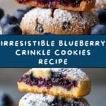 Blueberry Crinkle Cookies Recipe