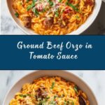 Ground Beef Orzo with Tomato Cream Sauce Recipe