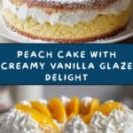 Peach Cake with Creamy Vanilla Glaze Recipe