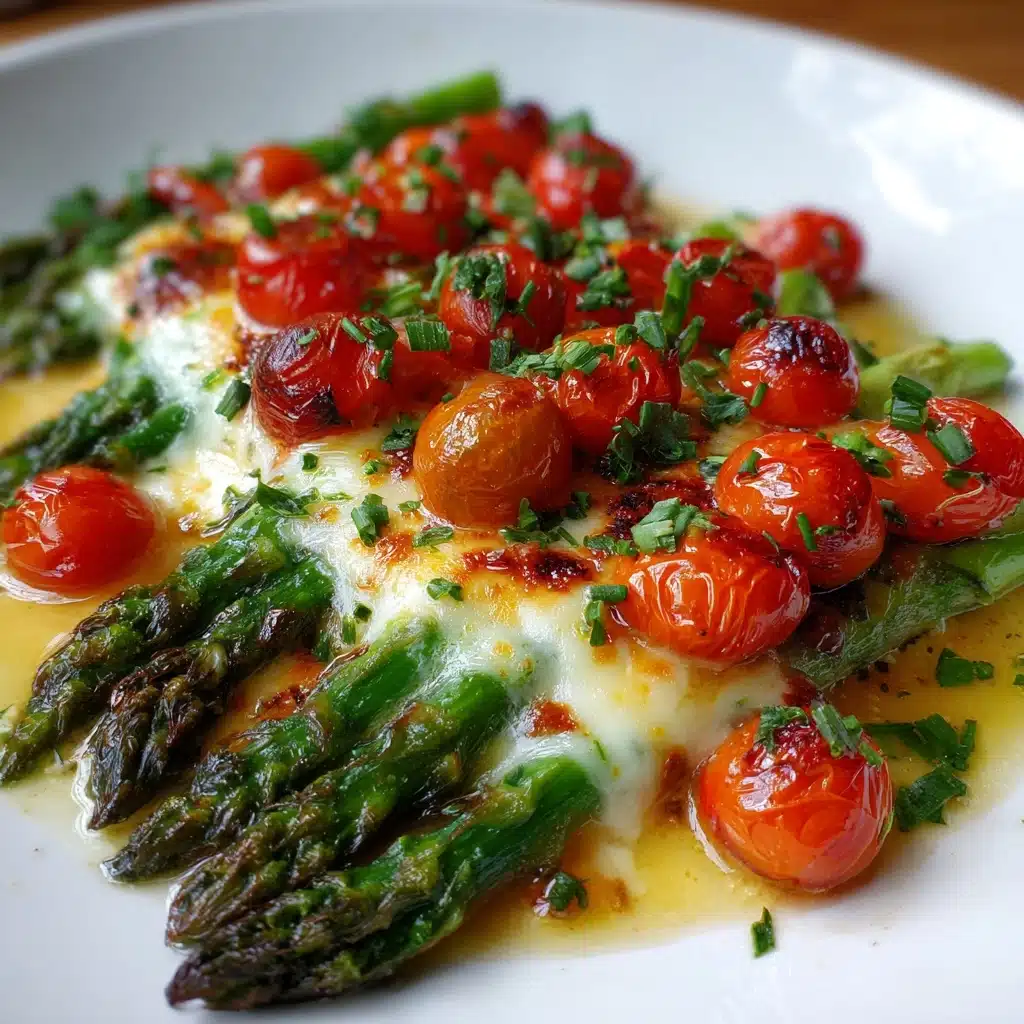 Parmesan Roasted Asparagus with Tomatoes & Balsamic Recipe - Recipe Image
