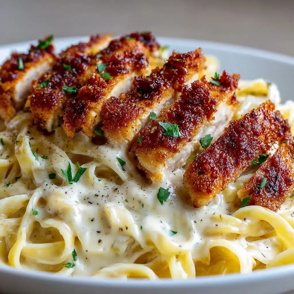 Creamy Cheddar BBQ Ranch Chicken Alfredo Recipe - Recipe Image