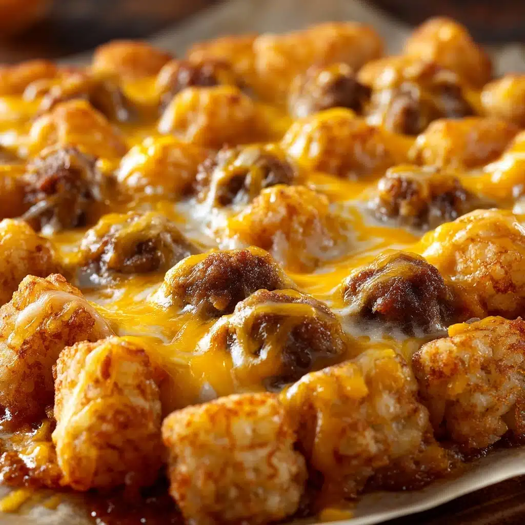 Cheesy Hot Dog Tater Tot Casserole Recipe - Recipe Image