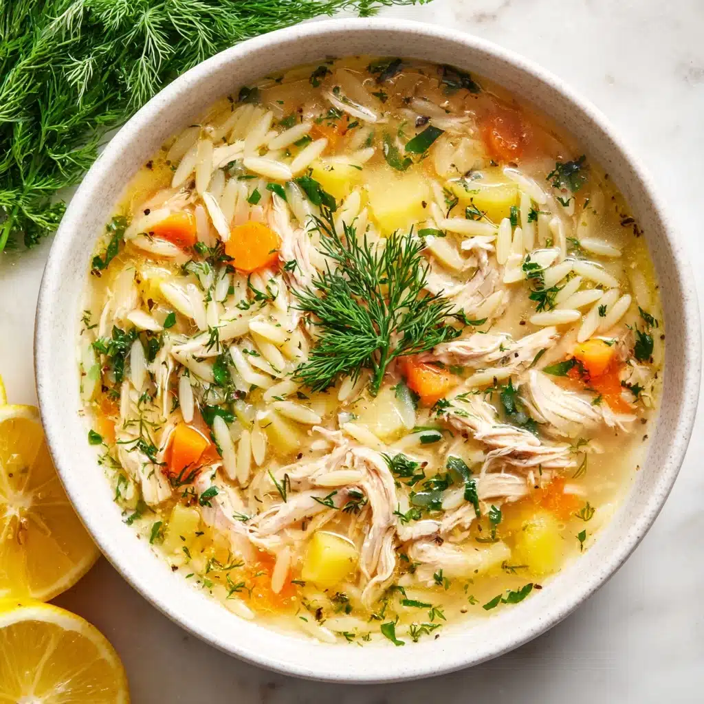 Mediterranean Lemon Chicken Soup Recipe - Recipe Image