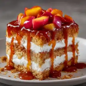 Caramel Apple Cheesecake Cake Recipe