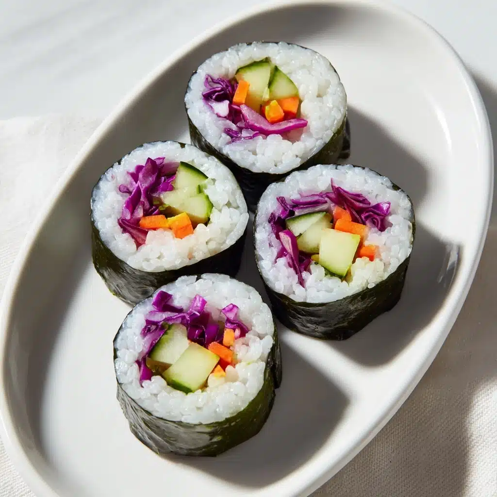Stuffed Cucumber Veggie Sushi Recipe - Recipe Image