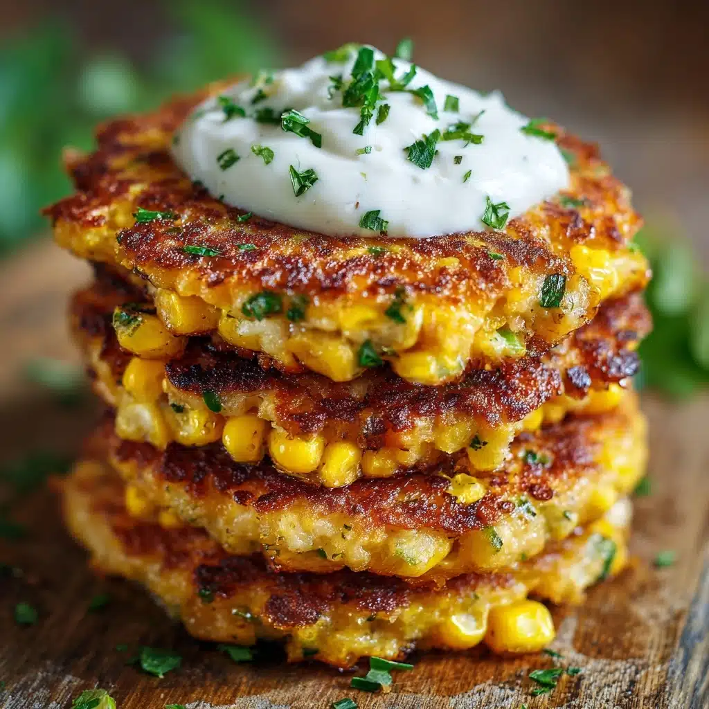 Crispy Cheesy Corn Fritters Recipe