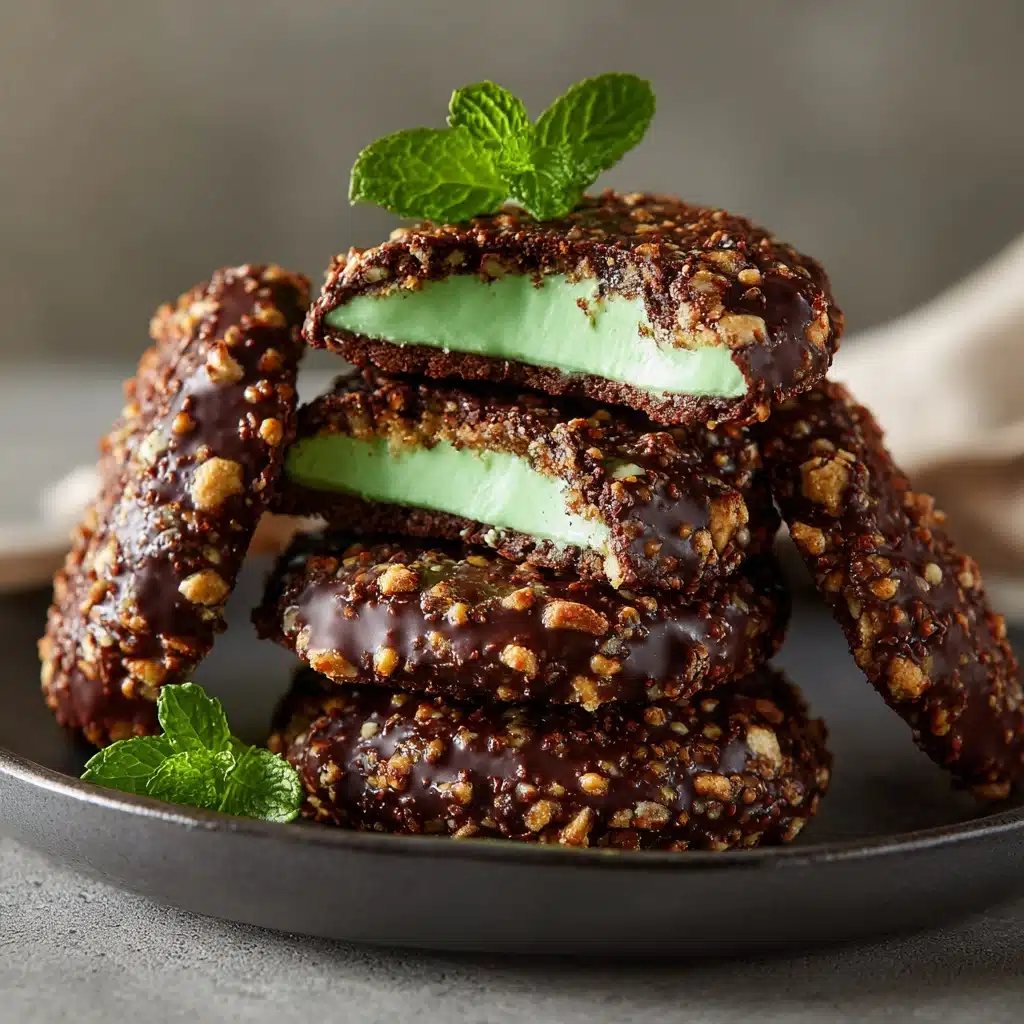 Fudgy Mint Chocolate No-Bake Cookies Recipe - Recipe Image
