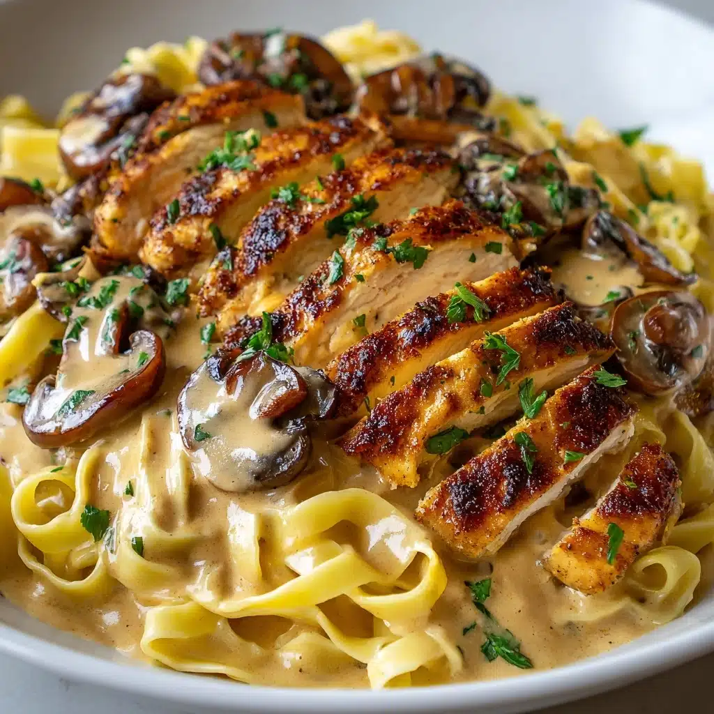 Chicken & Mushroom Alfredo Recipe - Recipe Image