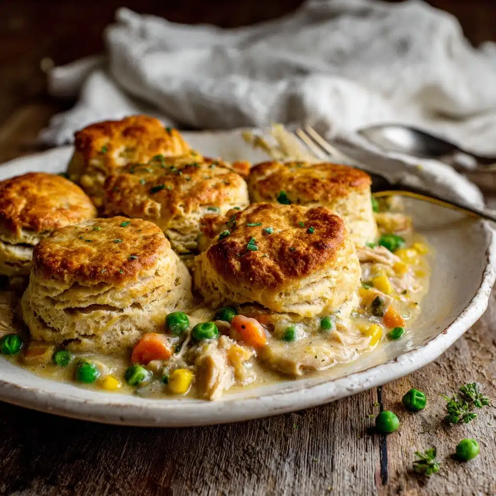 Chicken Pot Pie with Biscuits Recipe - Recipe Image