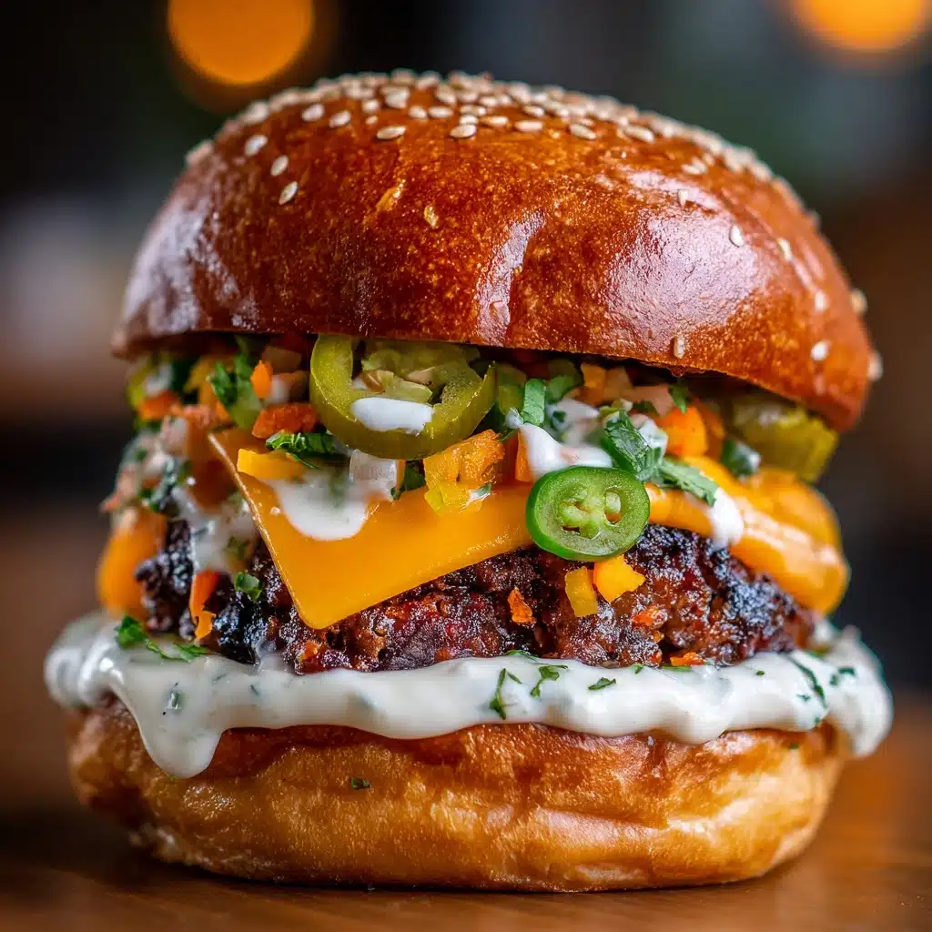 o Popper Smash Burger with Ranch Drizzle Recipe - Recipe Image