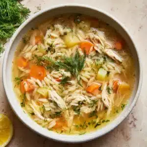 Mediterranean Lemon Chicken Soup Recipe