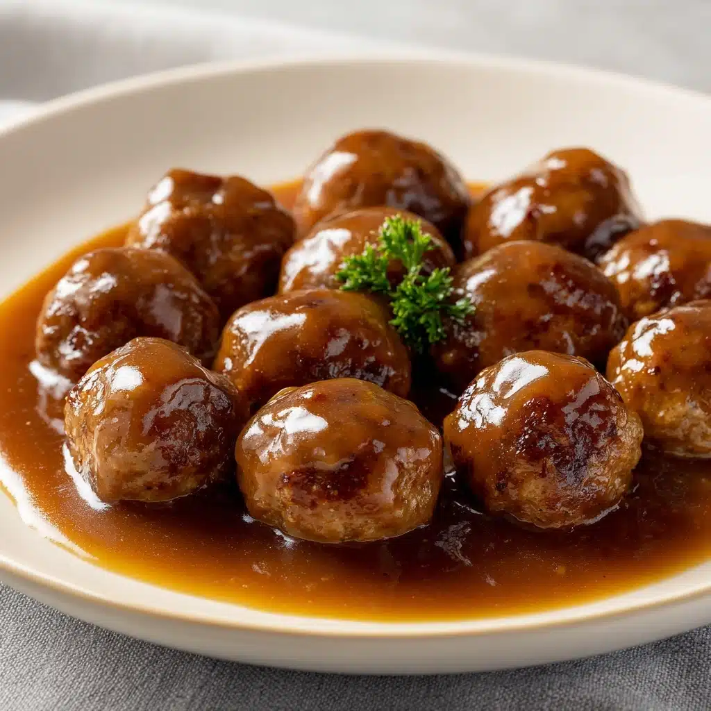 Creamy Slow Cooker Salisbury Steak Meatballs Recipe - Recipe Image