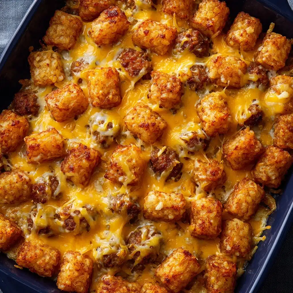 Cheesy Hot Dog Tater Tot Casserole Recipe