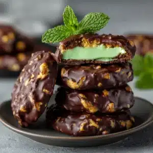 Fudgy Mint Chocolate No-Bake Cookies Recipe
