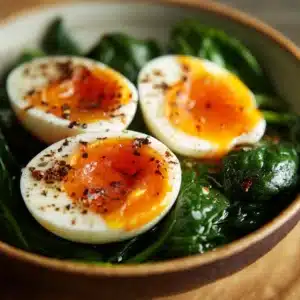 Hard-Boiled Egg Spinach Breakfast Recipe