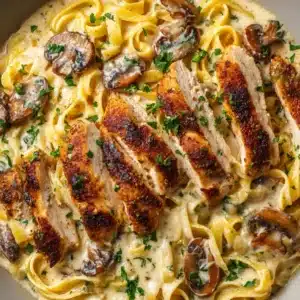 Chicken & Mushroom Alfredo Recipe