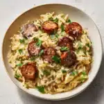 Creamy Chicken Sausage Orzo Recipe
