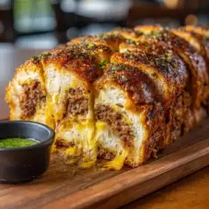 Homemade Stromboli with Cheesy Meat Filling Recipe