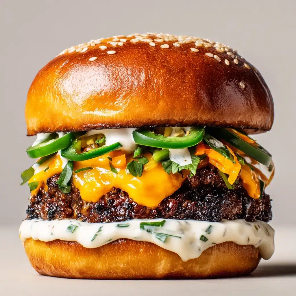 o Popper Smash Burger with Ranch Drizzle Recipe
