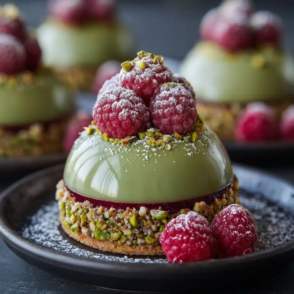 Pistachio & Raspberry Cheesecake Domes Recipe