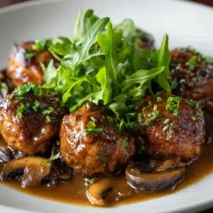 The Ultimate Salisbury Steak Meatballs with Mushroom Gravy Recipe