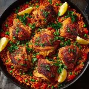 One Pan Spanish Chicken and Rice Recipe