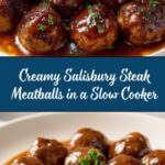 Creamy Slow Cooker Salisbury Steak Meatballs Recipe