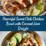 Sweet Chili Chicken Bowl with Coconut Lime Drizzle Recipe
