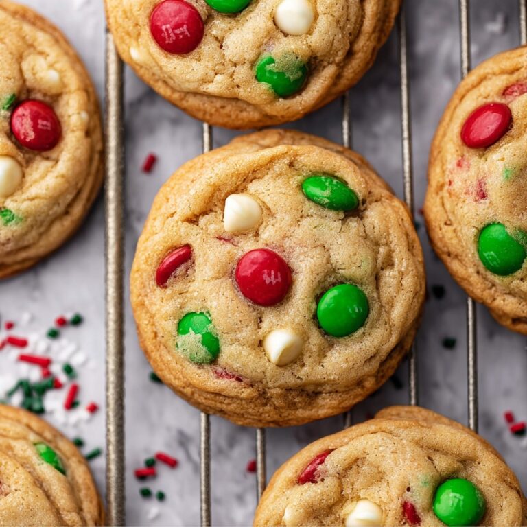 Christmas M&M Pudding Cookies Recipe