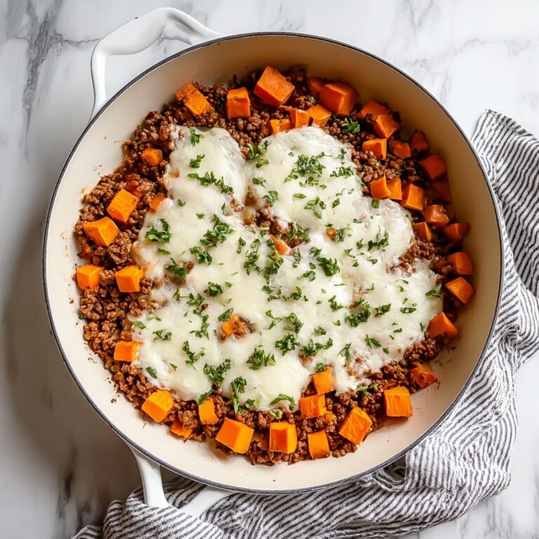 Cheesy Turkey and Sweet Potato Skillet Recipe