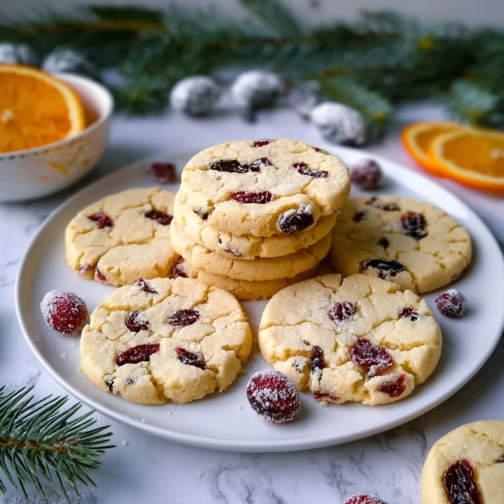 Cranberry Orange Shortbread Cookies Recipe - Recipe Image